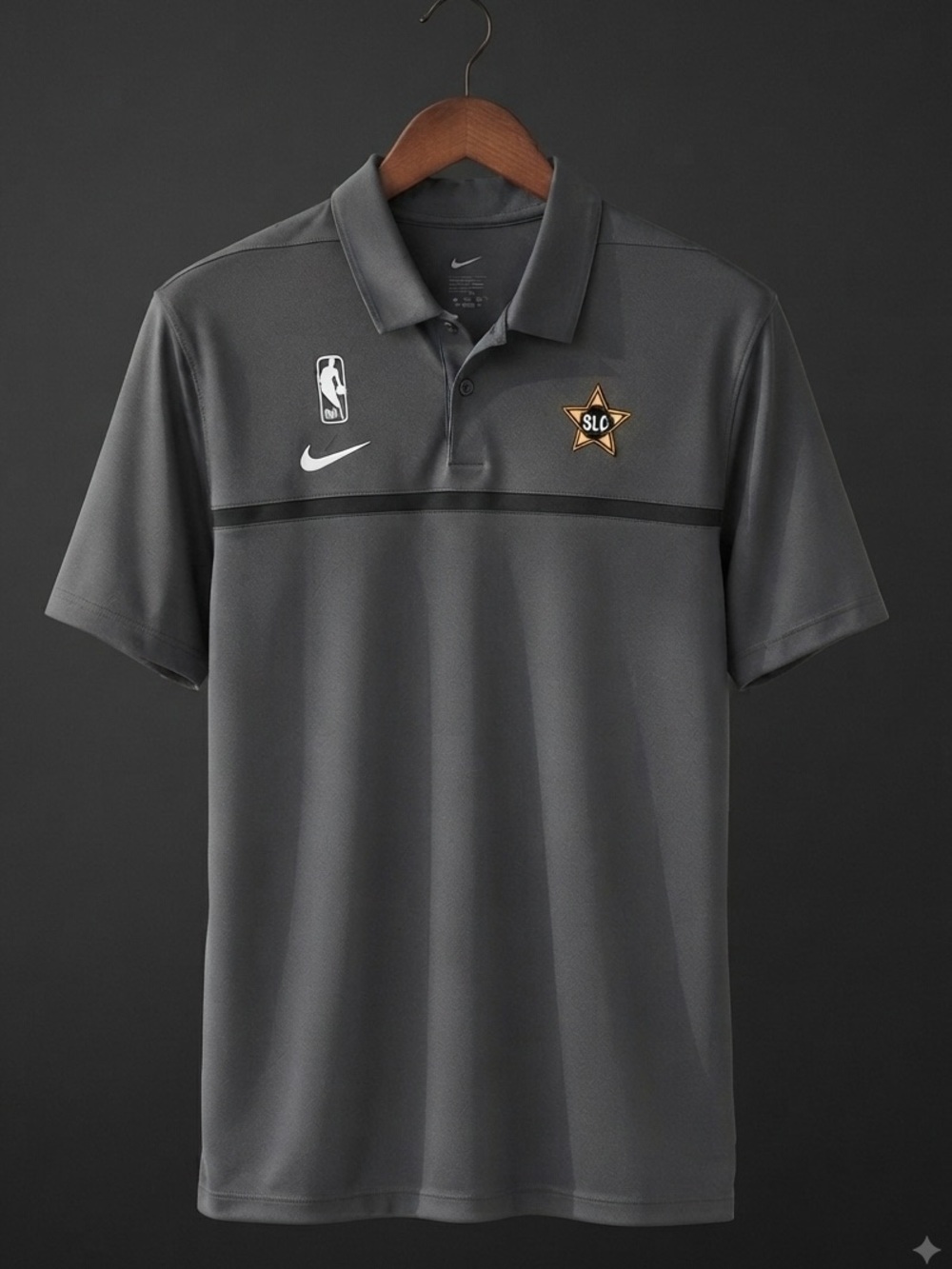 NWT Nike Salt Lake City SLC Stars NBA G League Basketball Polo Shirt Gray XLT